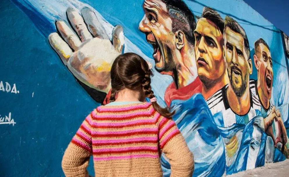 Mural en homenaje a la Selección Argentina.